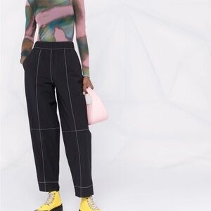 GANNI contrast stitching pants - Size 4
